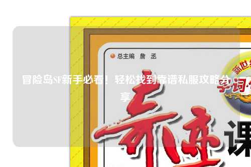 冒险岛SF新手必看！轻松找到靠谱私服攻略分享✨