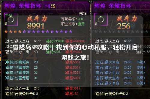 冒险岛SF攻略 | 找到你的心动私服，轻松开启游戏之旅！