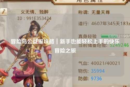 冒险岛公益服攻略|新手也能轻松上手的快乐冒险之旅