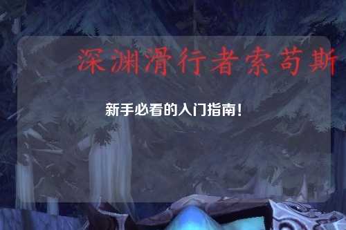 新手必看的入门指南!