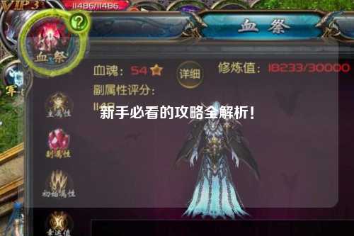 新手必看的攻略全解析!