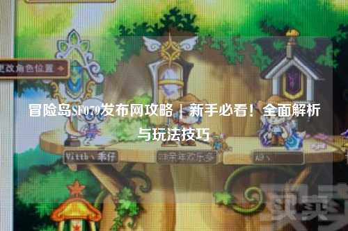 冒险岛SF079发布网攻略 | 新手必看!全面解析与玩法技巧